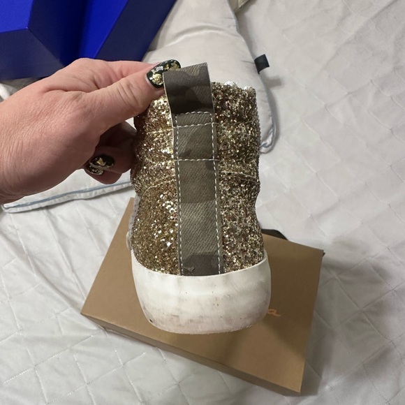 Vintage Havana Lester High Top Sneakers withh Gold Glitter - Picture 6 of 9